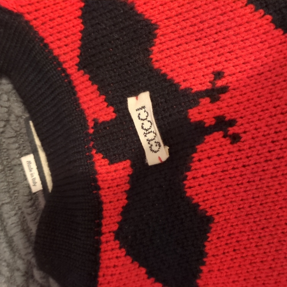 Authentic Gucci Red And Black Bat Cardigan Button Up Size M 🦇 - Picture 4 of 11